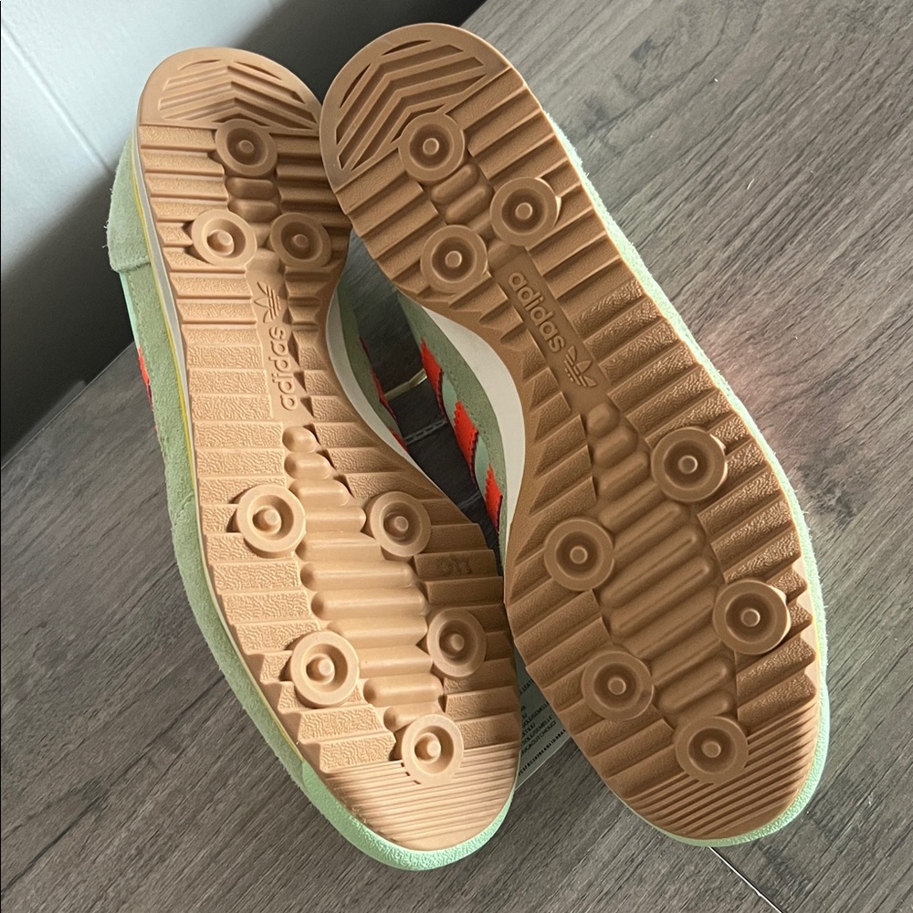 Adidas ARCHIVAL RUNNING SHOES SATIN SL 72 OG Shoes Semi Green Spark Solar Orange - Picture 13 of 13